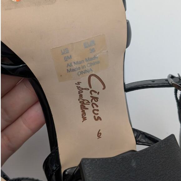 Circus NY by Sam Edelman Onna Strappy Heel Sandal Women's Black Size US6 EU36 - Picture 7 of 10